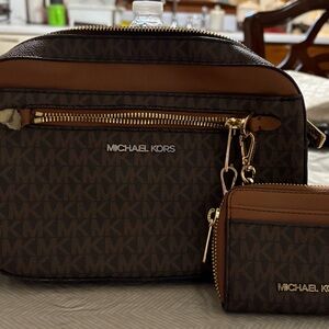 Michael Kors Black and Brown Men's Belt Bag